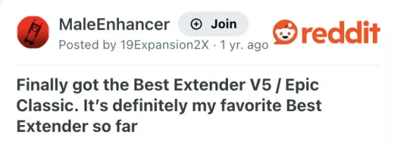 Reddit post about the Epic extender
