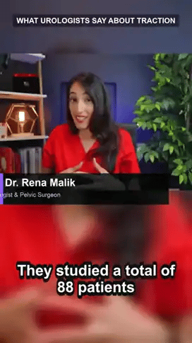 Urologists discussing traction therapy research